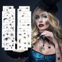 20 Sheets Halloween Face Tattoos, Spider Web Temporary Tattoos