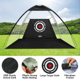 Athradies Golf Net with Hitting Mat, 10x7ft Golf Practice Net with Target, High Impact Net, Large Size Golf Hitting net, Driving Net, Training Net for Kids Adult Outdoor and Indoor Sports Game