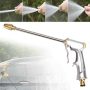 Portable Garden Hose Nozzle,High Pressure Water Hose Nozzle Sprayer, Adjustment Garden Hose Nozzle Heavy Duty Brass Metal Sprayer Nozzle for Garden Watering, Car and Pet Washing
