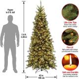 National Tree Company Pre-Lit Artificial Slim Christmas Tree