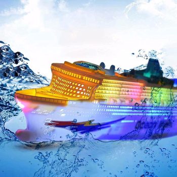 Leadmall Upgraded Kids Colorful Ocean Liner Ship Boat Electric Flashing LED