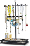Meangood Jewelry Tree Stand Organizer￼