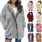 Women Casual Fashion Thick Solid Color Knit Cardigan Sleeve Sweater Jacket