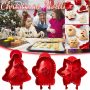 3pcs Christmas Trees Snowflake Gloves Molds