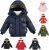DealinM Kids Boys Girls Warm Thick Jackets Hooded Cotton Fleece Parka Coat Children Winter Outdoor Outerwear