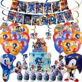 2 Pc Sonic Birthday Party Supplies includes banner