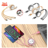 3-PACK of 3-in-1 Charging cables ￼