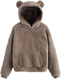Women’s Fuzzy Fleece Hoodies Sweatshirts