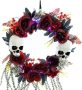 HOLLO STAR 15.3 Inch Halloween Wreath with 20 Led Lights and 3 AA Batteries