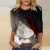 Women’s Fashion Casual Three Quarter Sleeve Christmas Print 