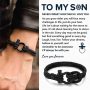 to My Son Love You Forever Nautical Bracelet Waterproof