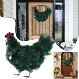 2022 Xmas Rooster Chicken Wreath