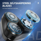 Rechargeable Electric Rotary Shaver, 4D Rotary Razor