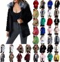 Women’s Winter Plush Coat Long Sleeve Zip Up