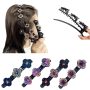 4Pcs Sparkling Crystal Stone Braided Hair Clips