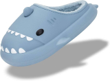 Winter Warm Cute Cartoon Unisex Shark Slippers for Adults