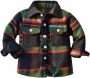  Kids Toddler Flannel Shirt Jacket Plaid Long Sleeve 