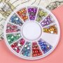  Heart Shape Acrylic Nail Art Decoration Wheel Glitter 3D Design