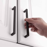 2pcs Black Cabinet Handles Stainless Steel