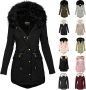 Coats for Women Plus Size Thick Warm Cashmere Parka 