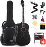 Donner Black Acoustic Guitar