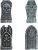 STOBOK 4PCS Halloween Tombstone