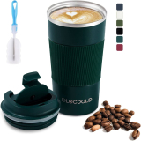 Coffee Travel Tumbler with Lid and Straw