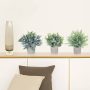 Mini Potted Artificial Eucalyptus Plants –3 Pack