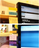 Plastic Monitor Message Information Memo Board for Sticky Notes