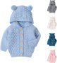 DealinM Baby Girls Hooded Knitted Cardigan Sweater Pompoms
