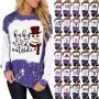 Womens Ugly Christmas T Shirt Crew Neck