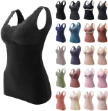 Womens Sleeveless Fit Tank Tops Comfy Warm Shapewear Camisole