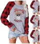 DealinM Women’s Merry Christmas Shirt Tops