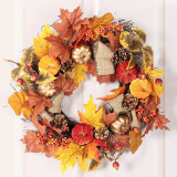 JOYDECOR 24in Fall Wreath for Front Door
