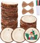 NATURAL WOOD SLICES 30PCS 2-2.8” CRAFT WOOD KIT