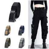 Cropable Casual Ratchet Nylon Belts for Men / Women with Automatic Buckle