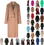 Womens Elegant Wool Blend Single Breasted