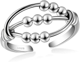 Sterling Silver Anxiety Ring For Women Men