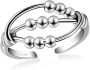 Sterling Silver Anxiety Ring For Women Men