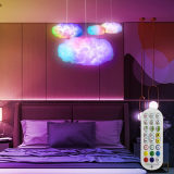 OLOPE 3D Big Cloud Lightning Light Kit Music Sync RGB Rainbow LED 