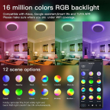 TALOYA Flush Mount Smart LED Ceiling Light