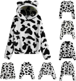 Flannel Shirts for Women Cow Printed