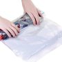 4pcs Clothes Compression Storage Bags Hand Rolling Clothing Plastic Vacuum Packing Sacks Travel Space Saver Bags for Luggage