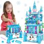 MOONTOY Princess Castle Blocks STEM Building Toys for Girls