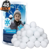48 Pack Indoor Snowballs for Kids Snow Fight