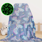 Glow in the Dark Gamer Throw Blanket