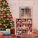 OLOPE 99pcs 3cm/1.18″ Mini Christmas Tree Baubles 