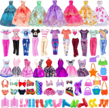49 Pack Mini Doll Clothes and Accessories Set