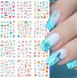 12pcs//Big Sheet Ocean Animal Summer Nail Water