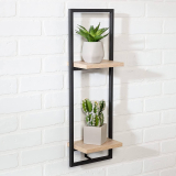 Honey-Can-Do Double Floating Wall Shelf – Natural